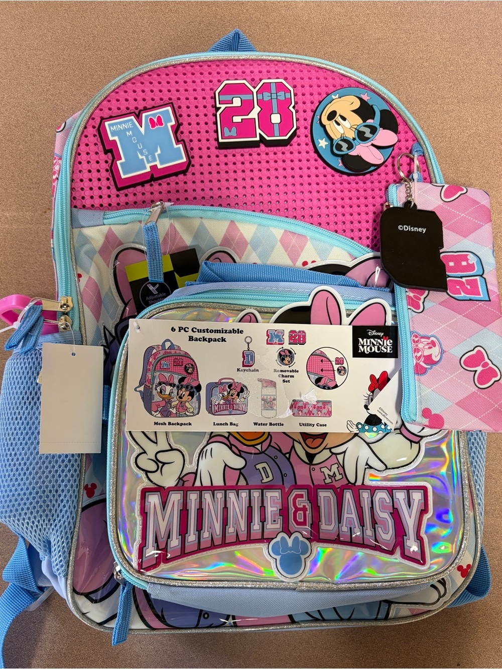 Disney Minnie & Daisy Kids Backpack - Pink and Light Blue Accent